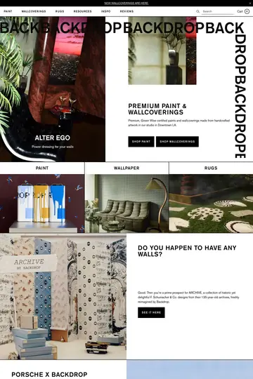 Backdrop website homepage
