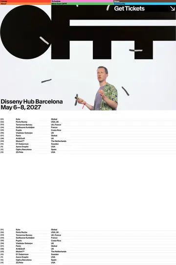 OFFF Barcelona website homepage