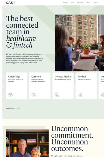 Oak HC/FT website homepage