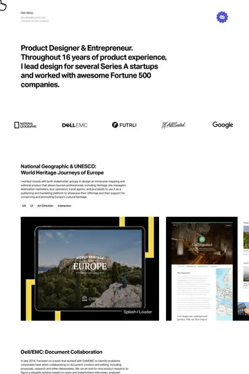 danmazig website homepage
