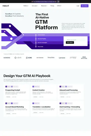 Copy.ai website homepage