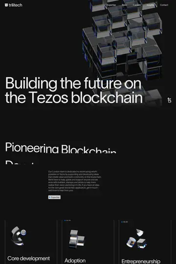 TriliTech website homepage