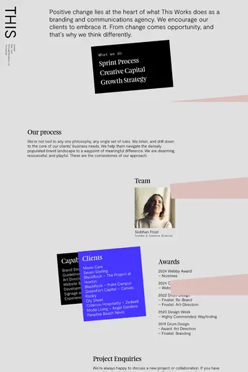 This Works website homepage