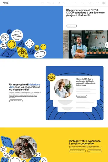 Effet COOP website homepage