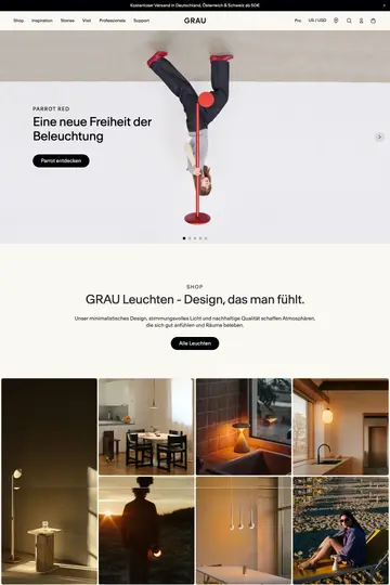 GRAU website homepage