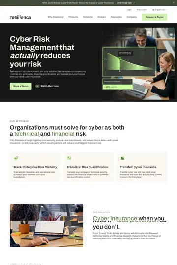 Cyber Resilience website homepage