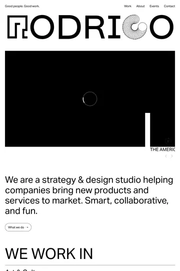Studio Rodrigo website homepage