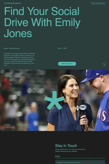 The Social Academy website homepage