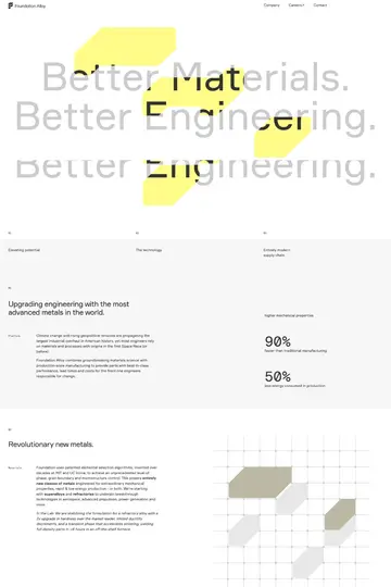 Foundation Alloy website homepage