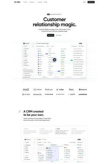 Attio website homepage