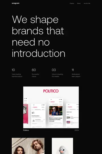 Anagram Club website homepage