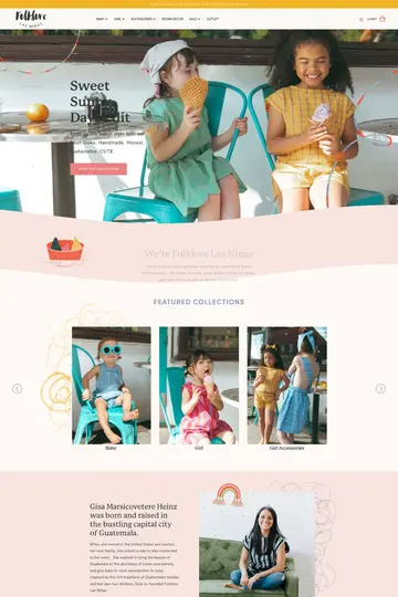 Folklore Las Niñas website homepage