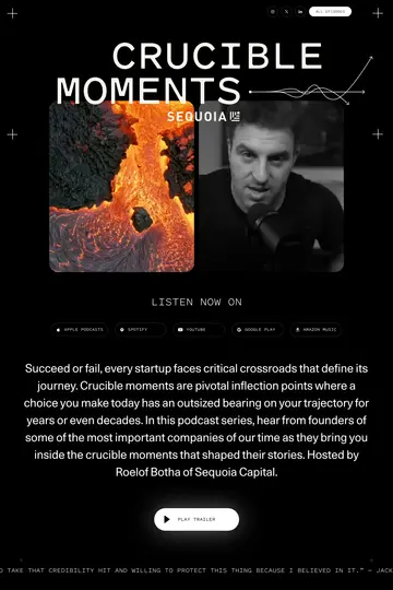 Sequoia website homepage