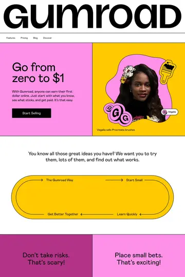 Gumroad website homepage