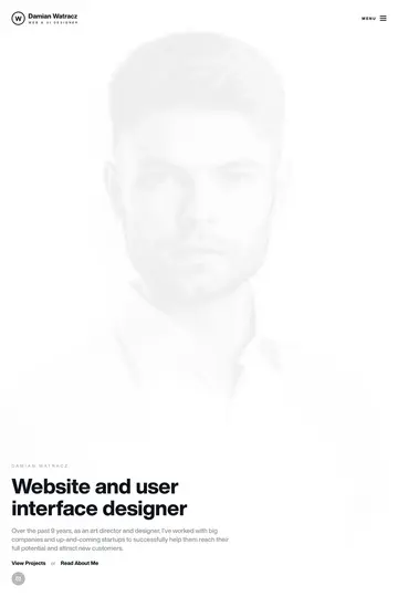 Damian Watracz website homepage