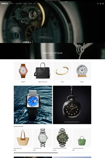 Shinola website homepage