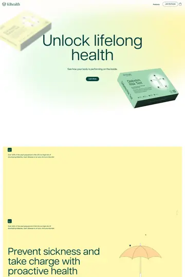 Ki Health website homepage