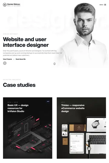 Damian Watracz website homepage
