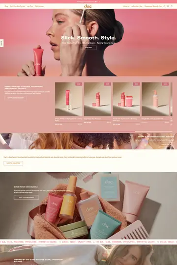 Dae Hair website homepage