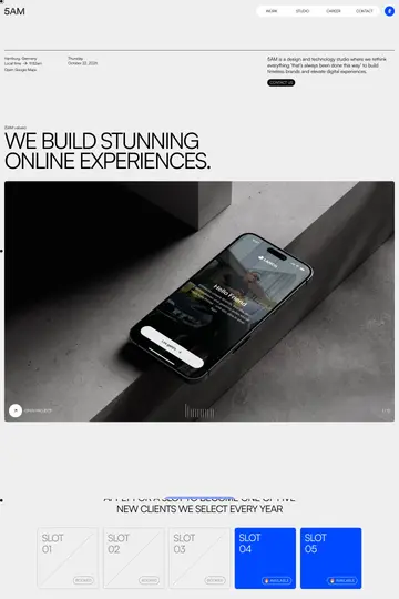 5:00 AM website homepage
