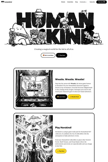 Humankind website homepage