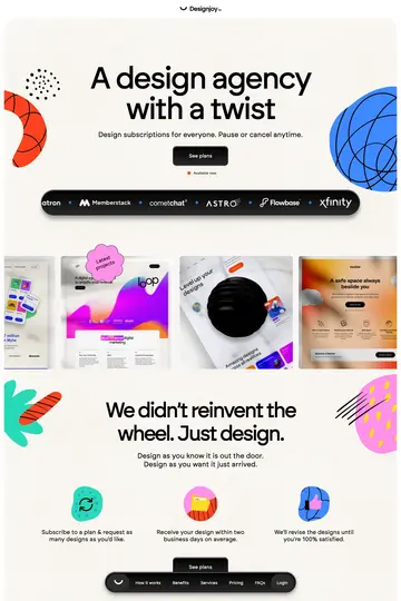 Designjoy website homepage