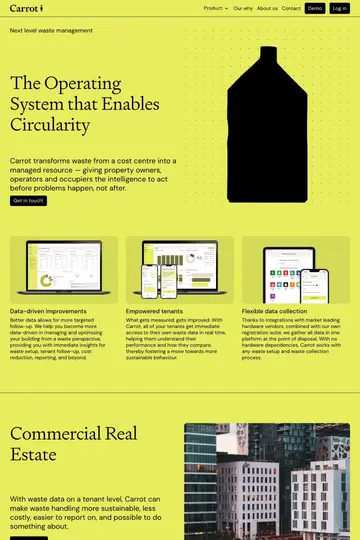 Carrot website homepage