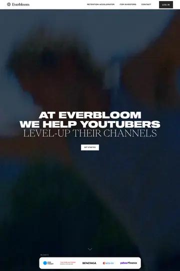 Everbloom website homepage