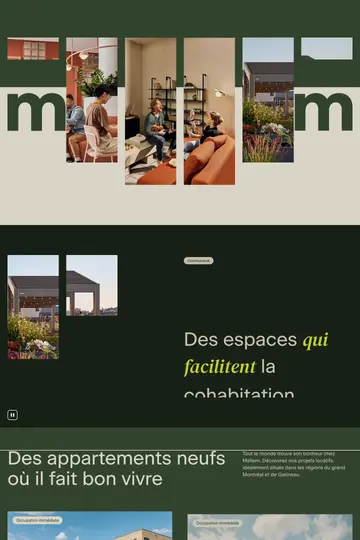 Mellem website homepage