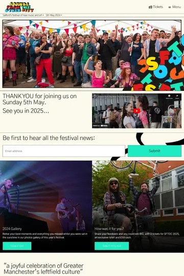 Sounds from the Other City website homepage