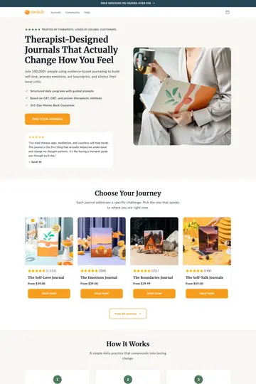 Switch Research website homepage