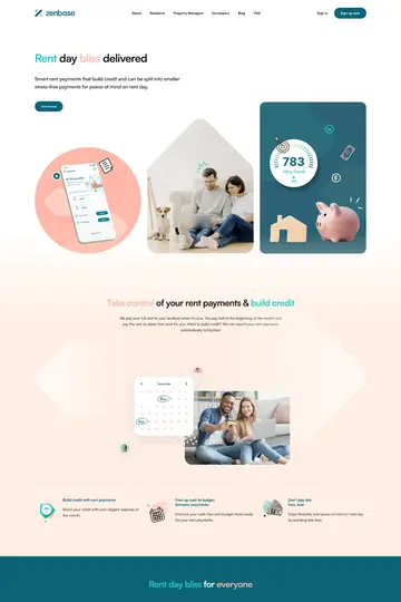 Zenbase website homepage