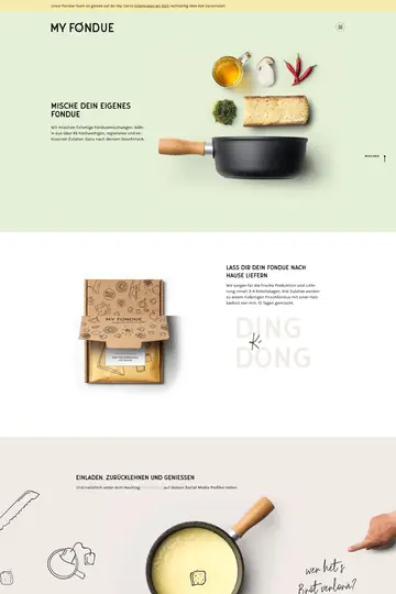 MyFondue website homepage