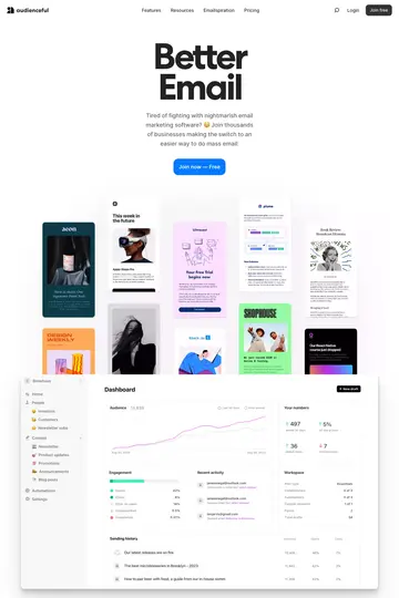 Audienceful website homepage