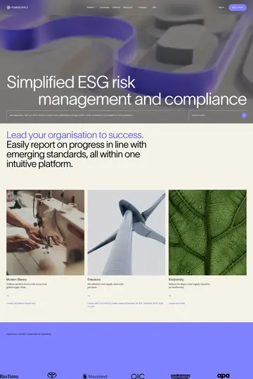 Fair Supply website homepage