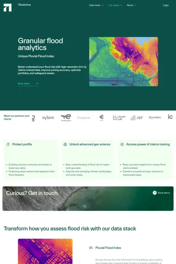 7Analytics website homepage