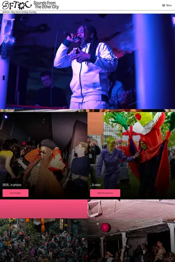 Sounds from the Other City website homepage