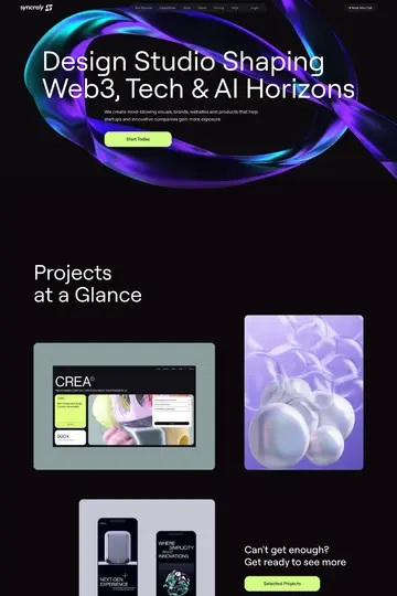 Syncrely website homepage