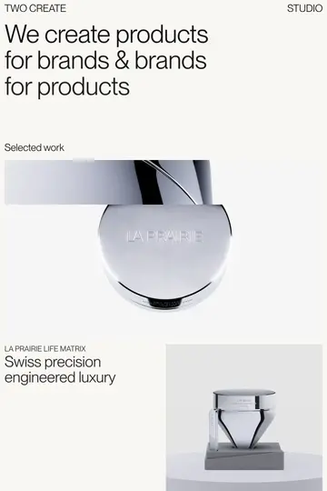 Two Create Studio website homepage