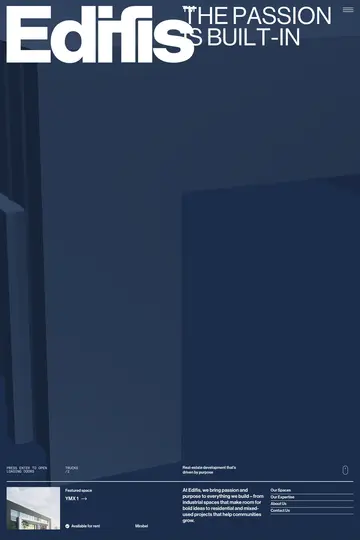 Edifis website homepage
