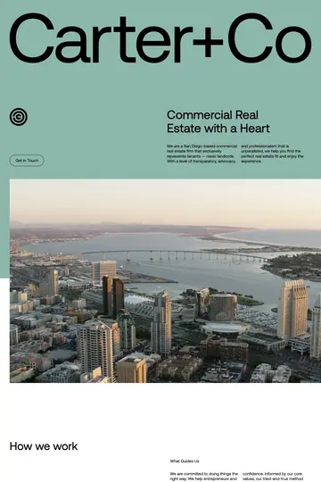 Carter + Co website homepage