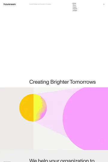 Futureneers website homepage