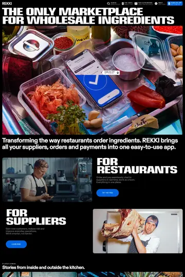 REKKI website homepage