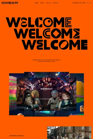 Coffee & TV website homepage