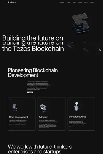 TriliTech website homepage