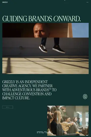 Grizzly website homepage