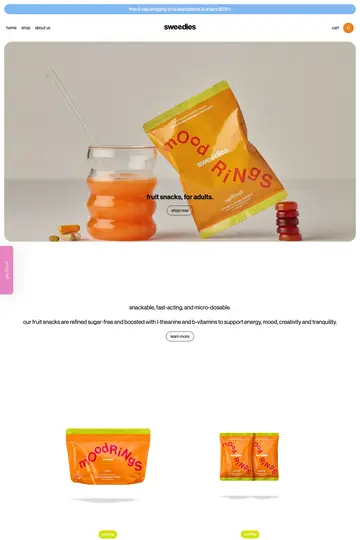 Sweeds website homepage