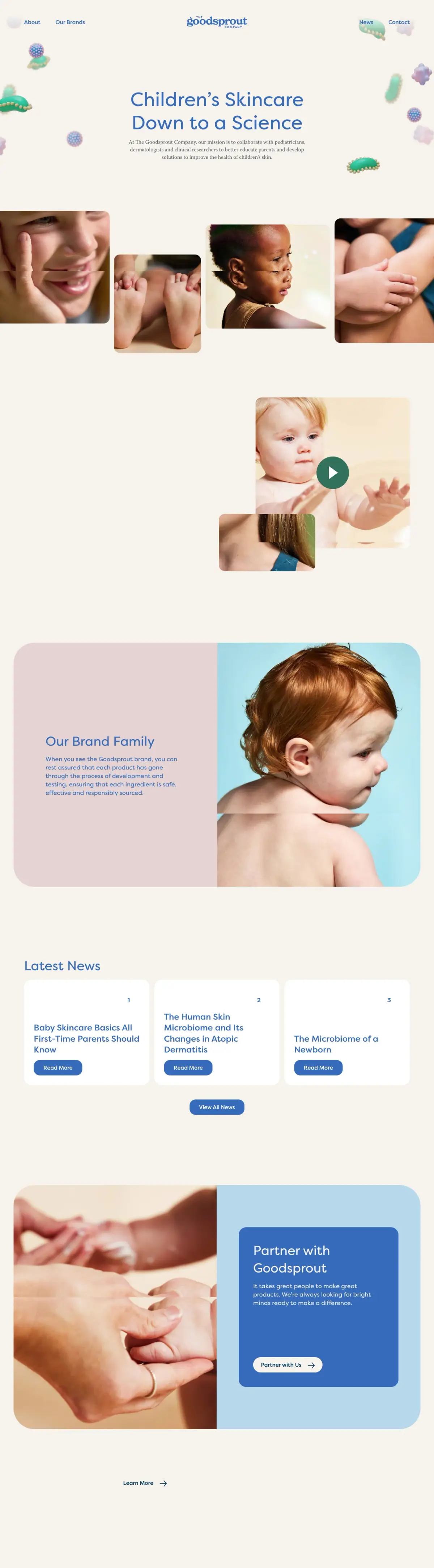 Full-page screenshot of the Goodsprout website