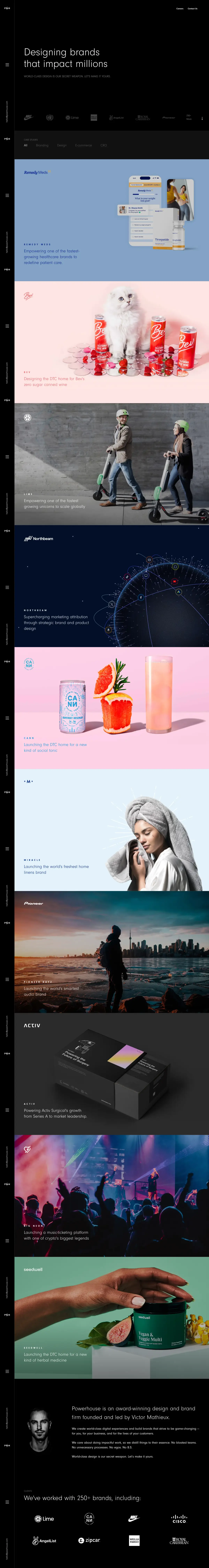 Full-page screenshot of the Powerhouse website