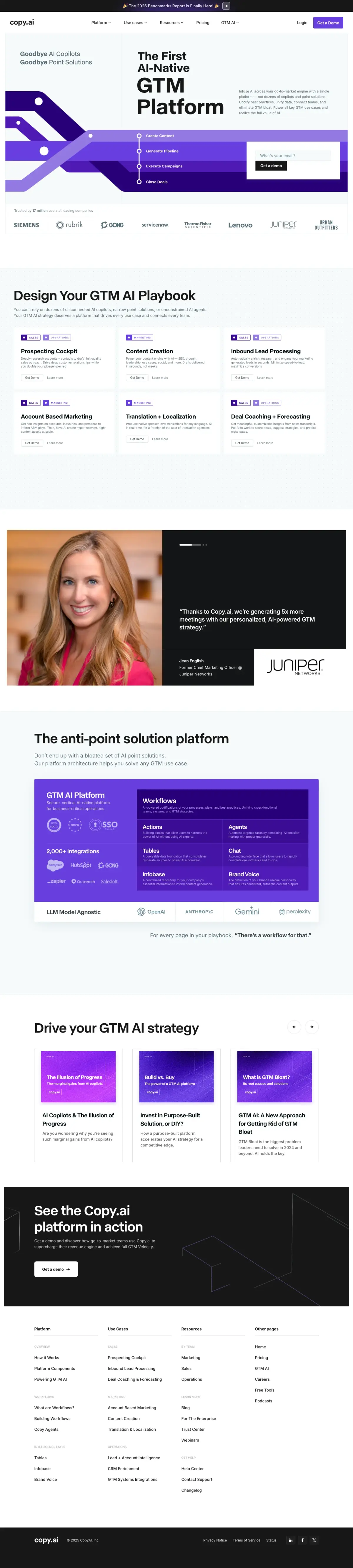 Full-page screenshot of the Copy.ai website